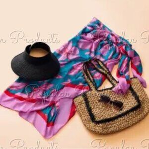 Bow Detail Visor Hat, Black